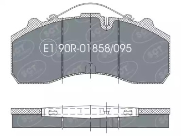 SCT GERMANY sp305pr -  Комплект тормозных колодок, дисковый тормоз